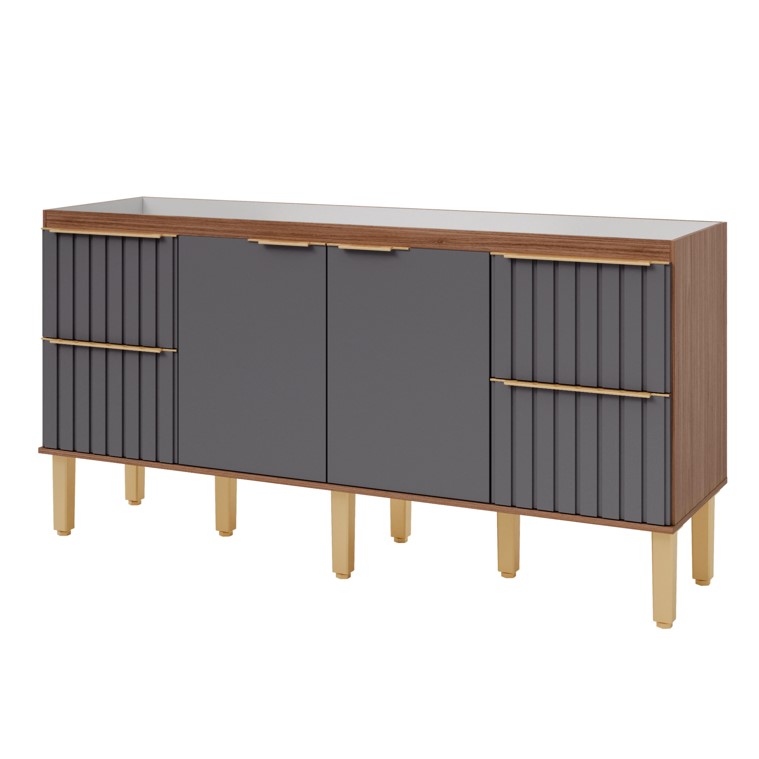 MGM - GABINETE �GATA 1,80MT - FREIJ�/TITANIUM